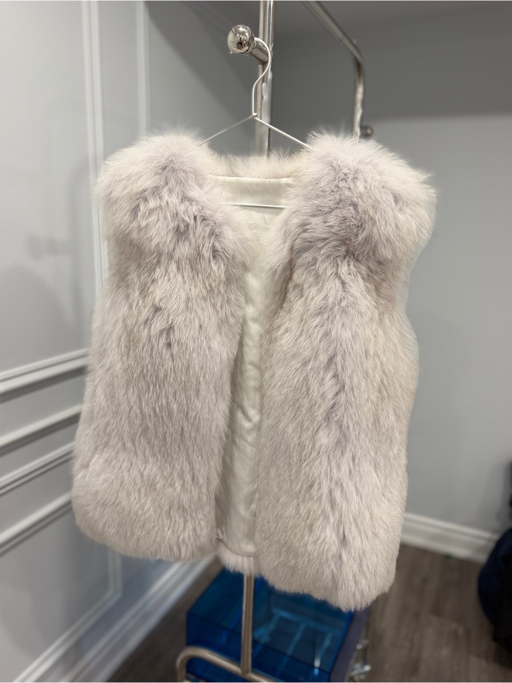 Luxury Girls Faux Fur Vest - Cream